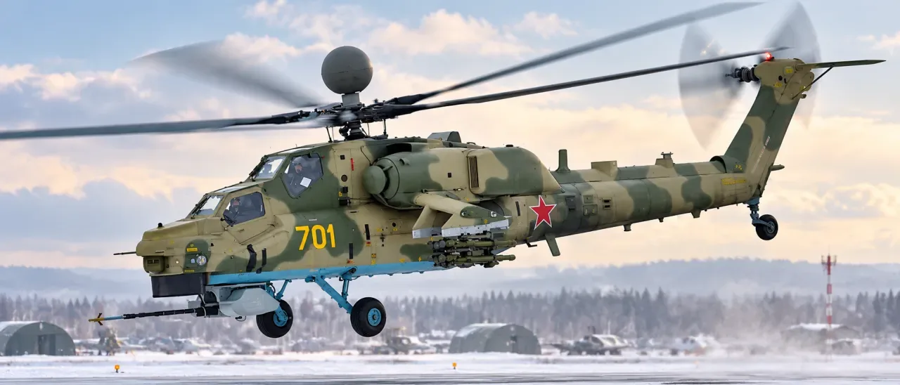 Российский ударный вертолёт Ми-28НМ.