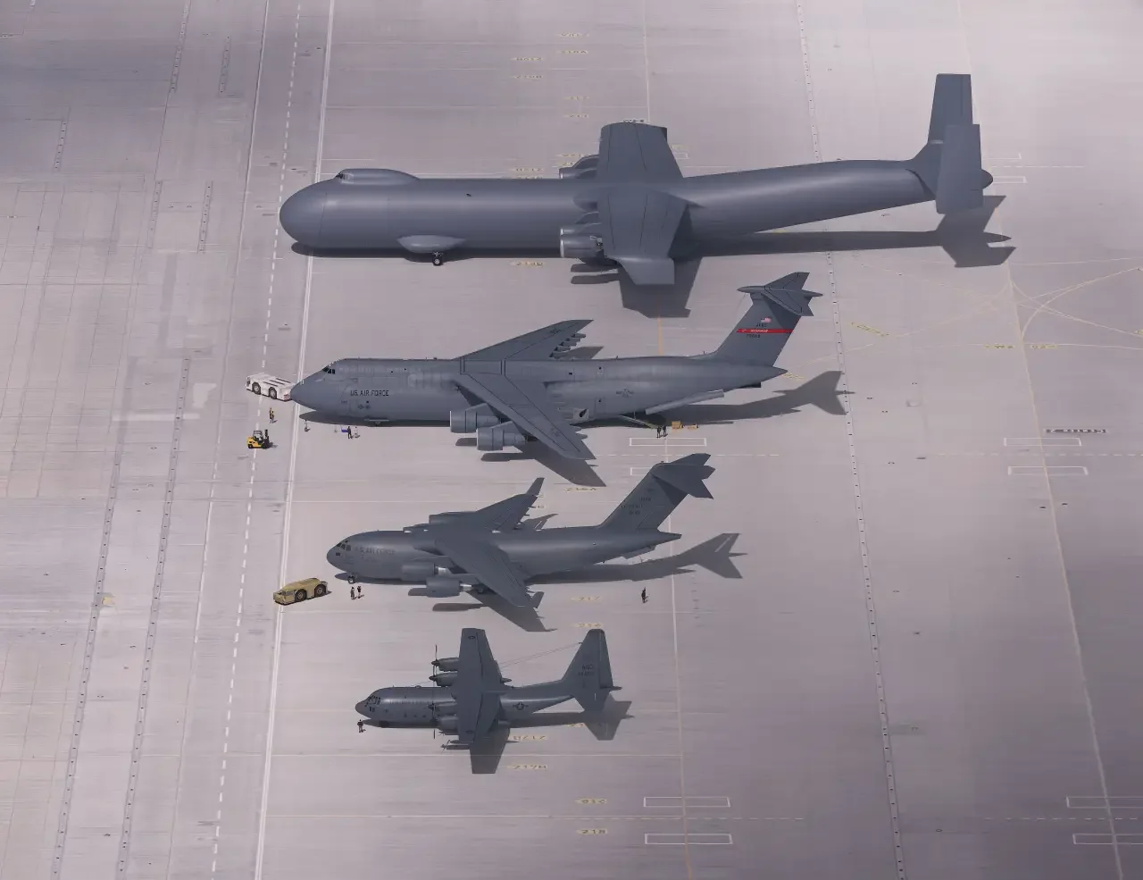 WindRunner в сравнении с другими современными самолётами: C-5 Galaxy, A400 и C-130