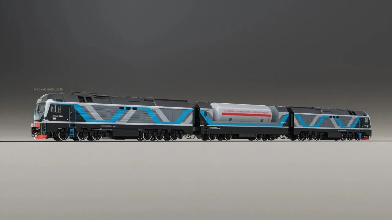 Магистральный дизель-газовый тепловоз 3ЭТ30Г