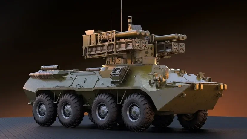 Боевая машина ЗРК «Крона» на шасси БТР-80