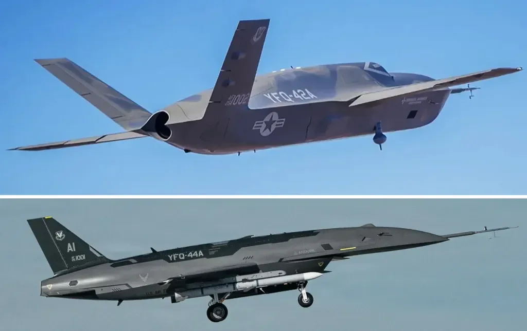 Дроны YFQ-42A (вверху) и YFQ-44A (внизу)