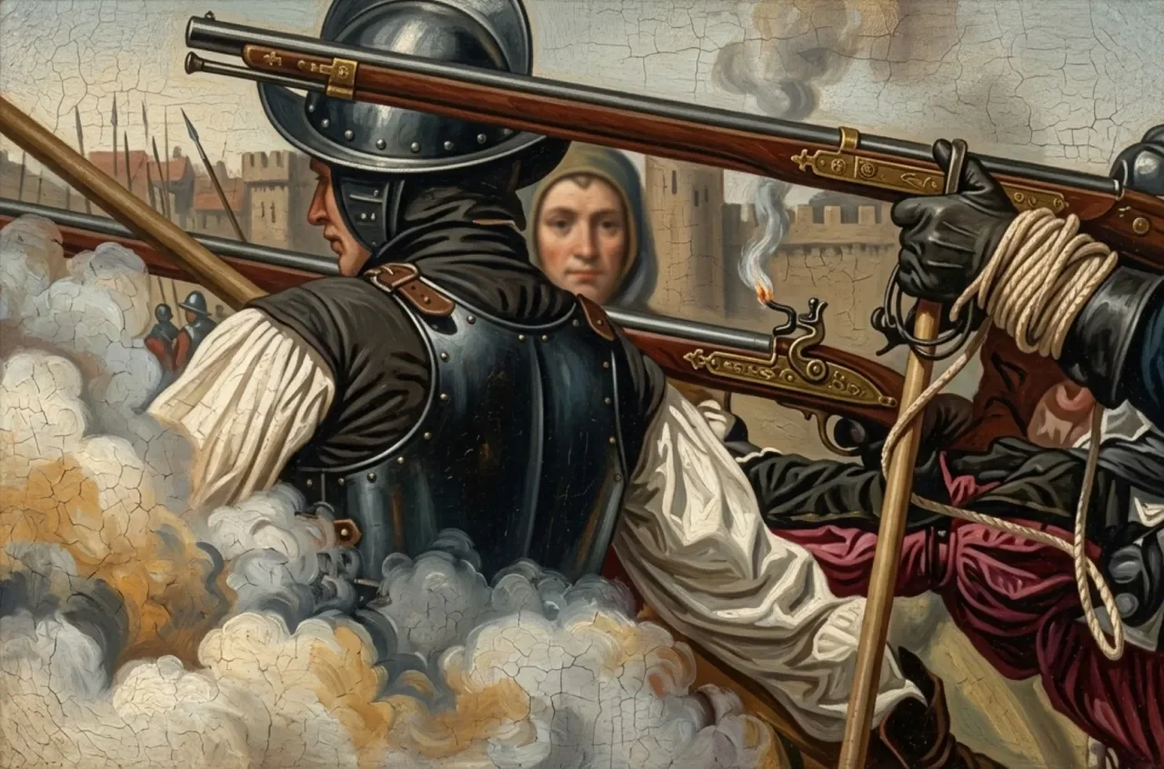 Почему аркебузир держал в руке горящий шнур