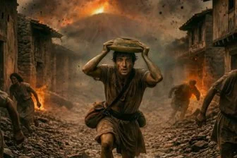 Воссоздан побег человека, спасавшегося от извержения Везувия с помощью ступки