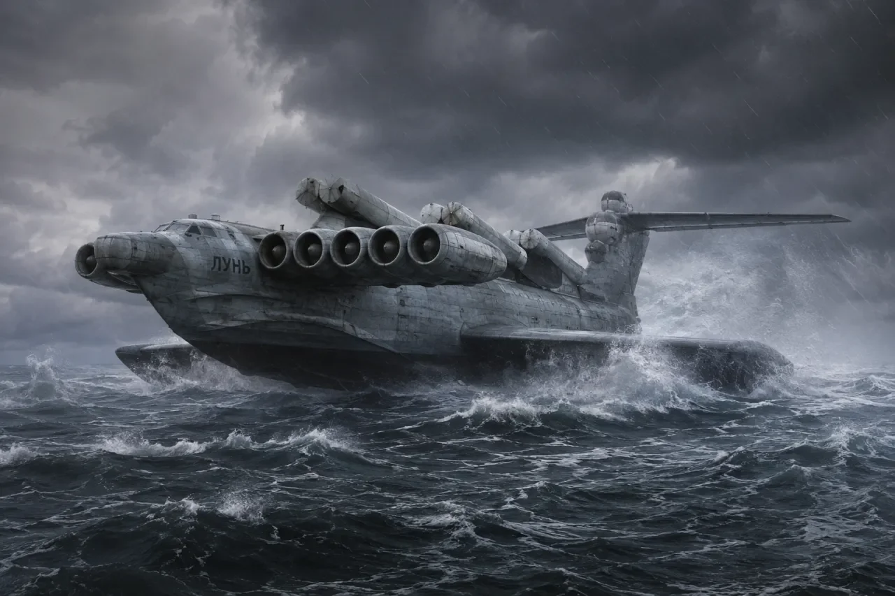 Морская конструкция на опыте