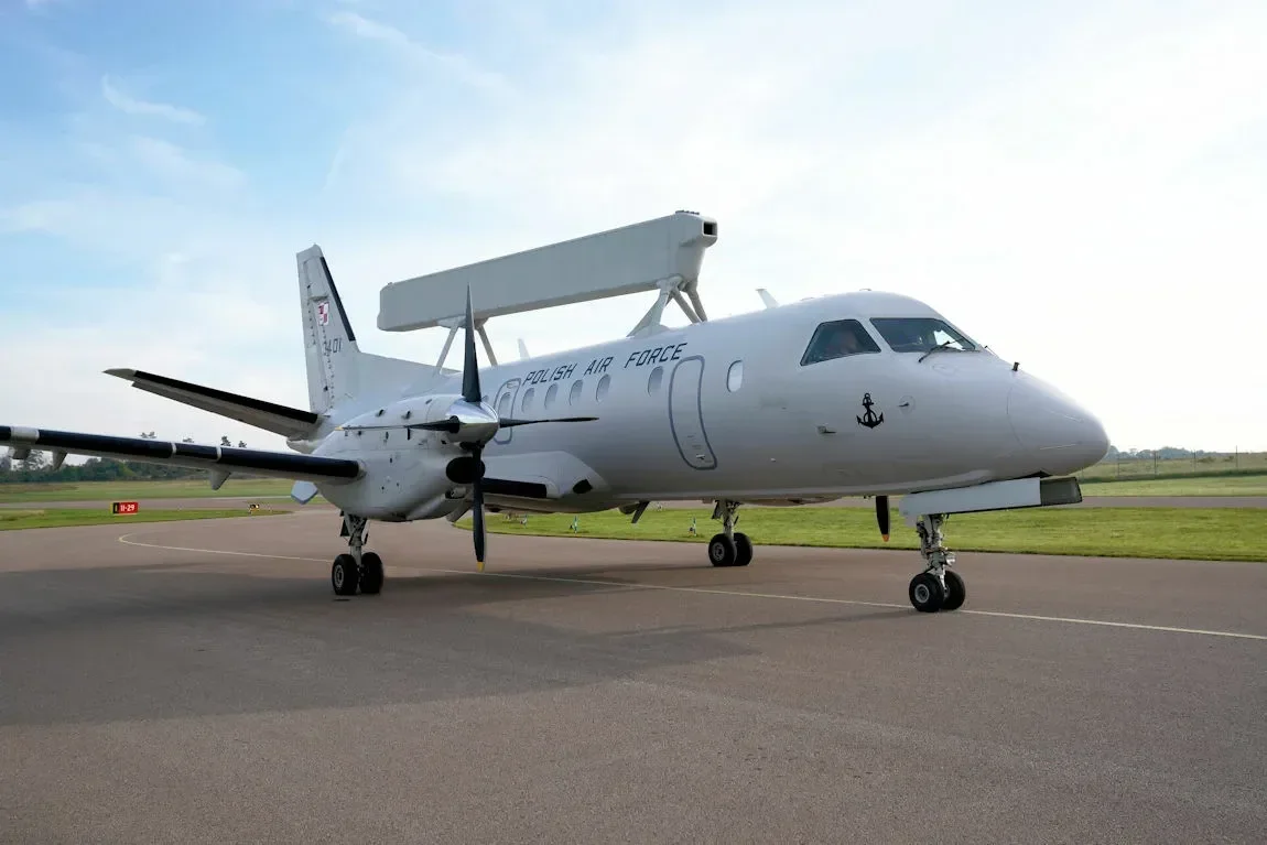 Saab 340 во время церемонии в Линчёпинге