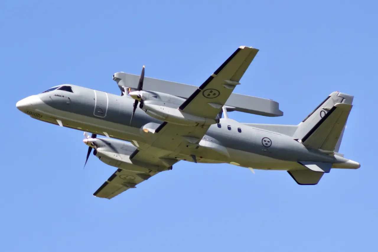Самолёт Saab 100B Argus ВВС Швеции