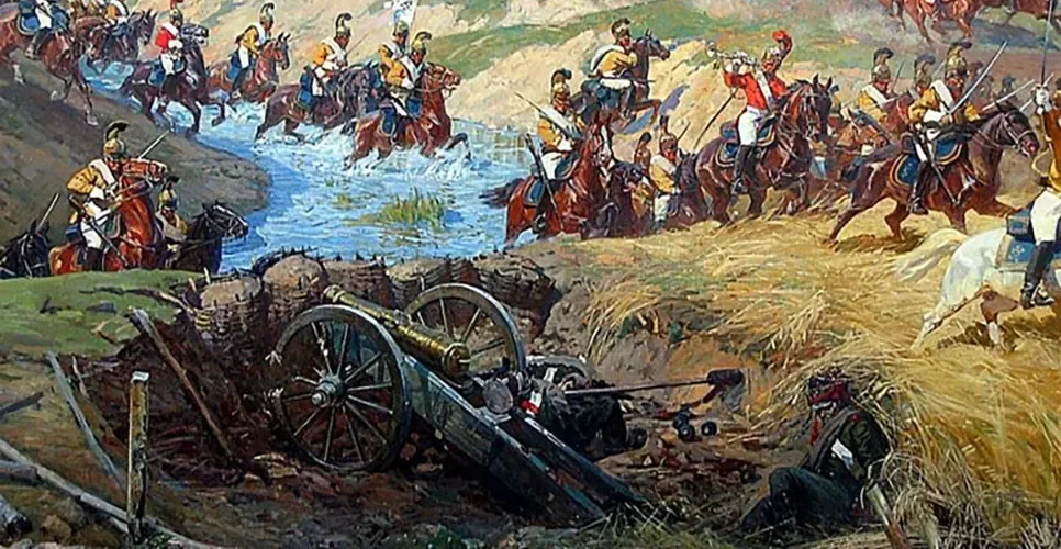 Панорама Бородинского сражения, написанная художником Францем Рубо