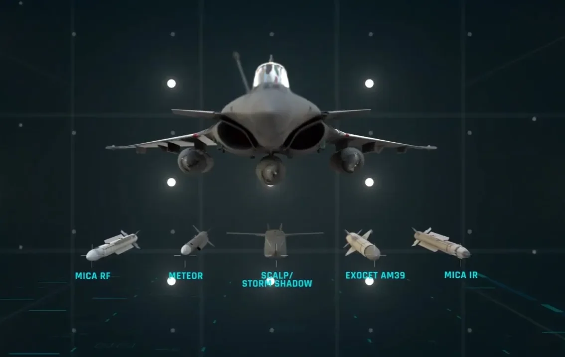 Вооружение более ранних версий Rafale